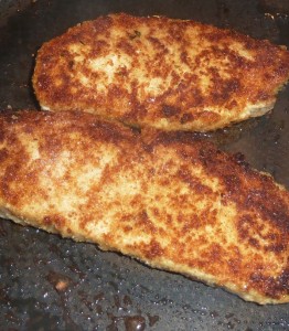 Chicken Parmesan - fry the chicken