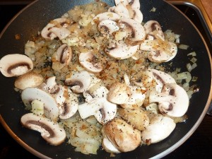 Scalloped Mushroom Potatoes - mushroom mixture