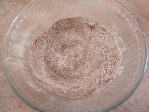 Christmas Yule Log - flour mixture