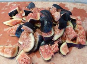 olive and fig tapenade - chop the figs