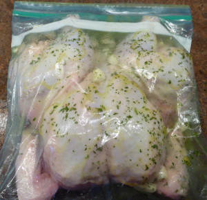 Butterflied Chicken - marinate the chicken