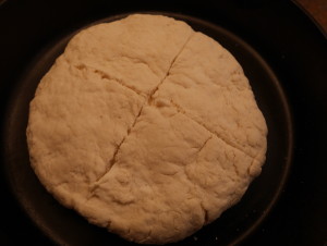 irish soda bread ready to bake
